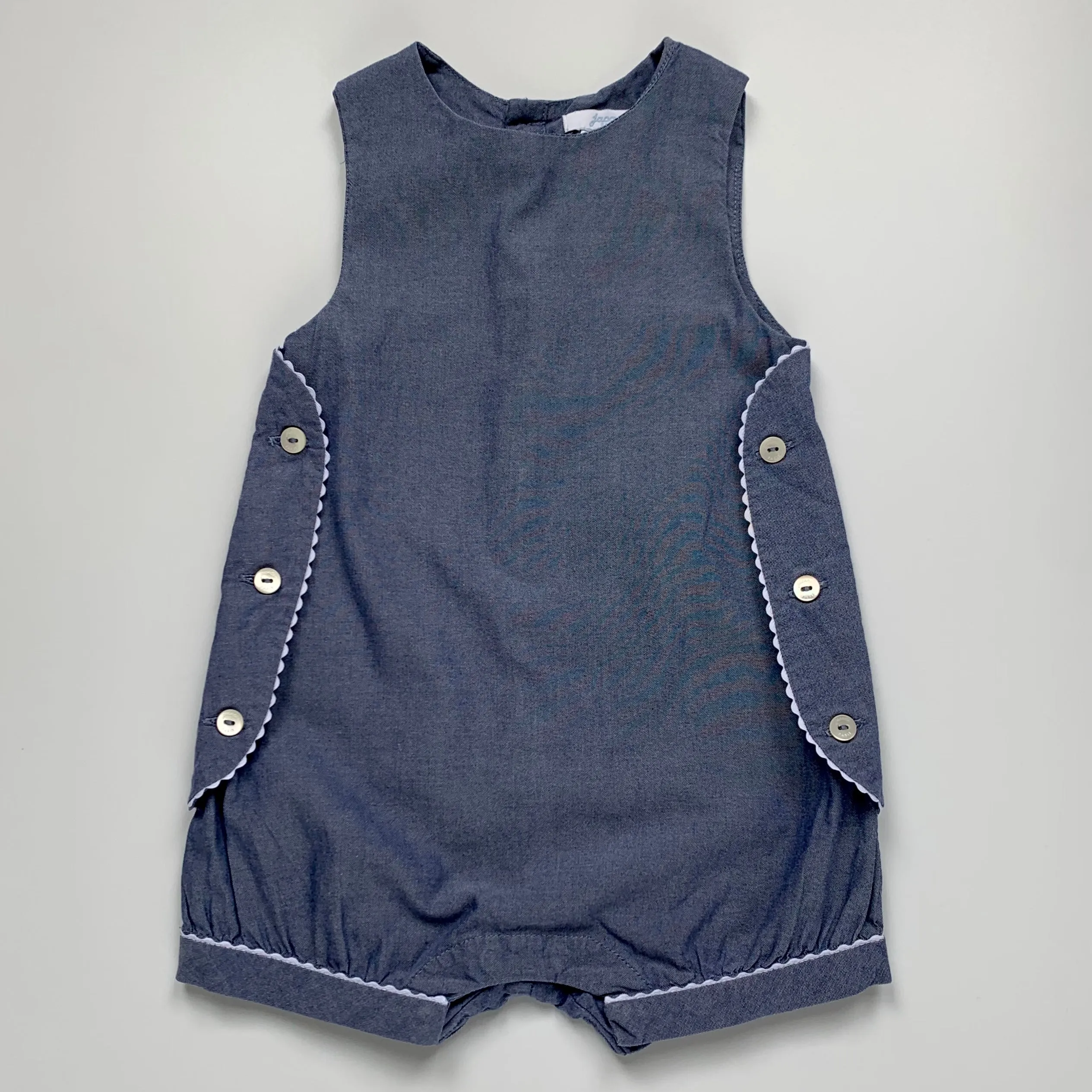 Jacadi Blue Chambray Romper: 12 Months