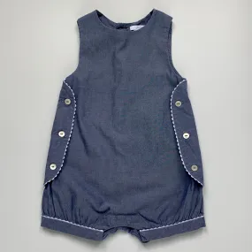 Jacadi Blue Chambray Romper: 12 Months