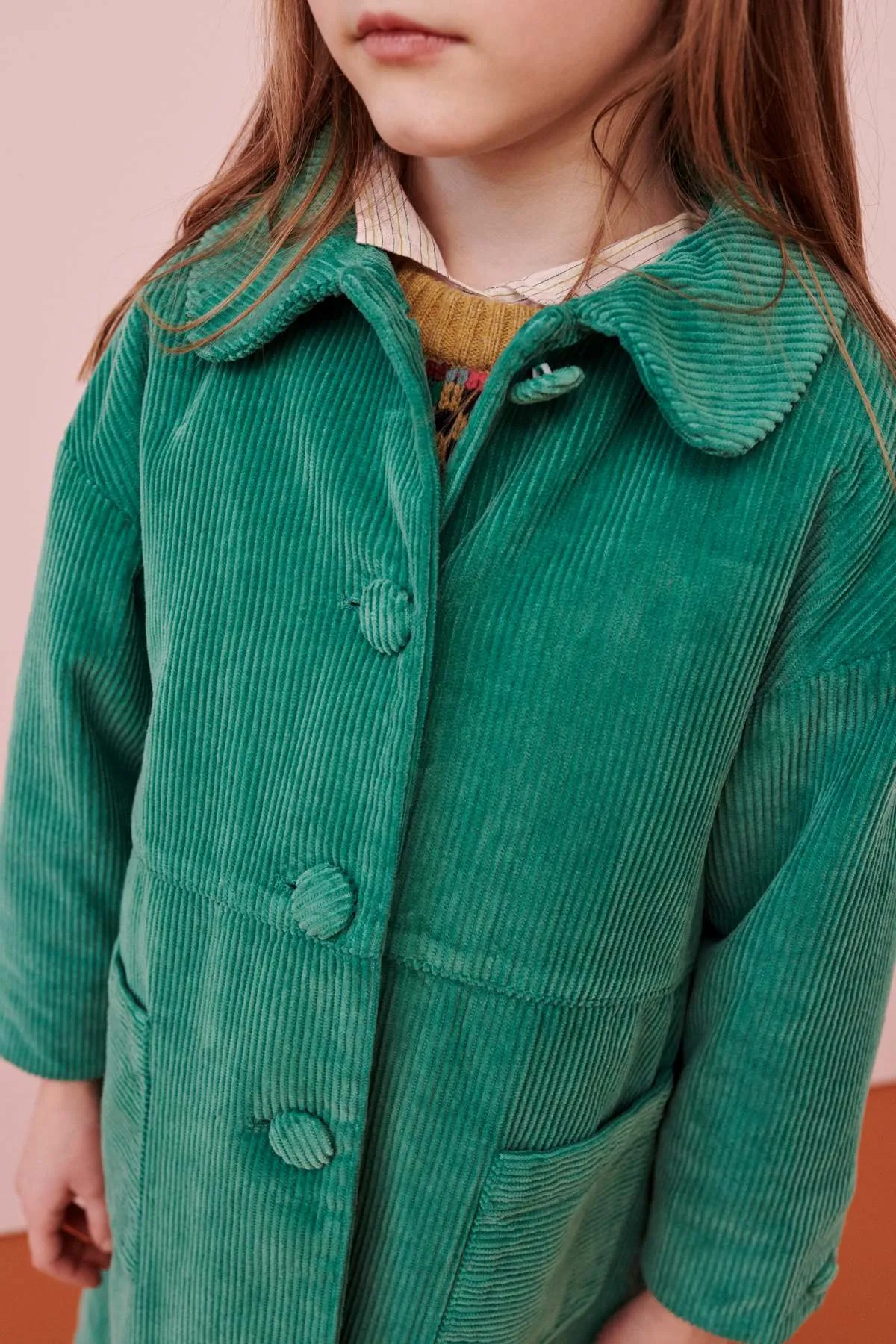 Kids Caramel Chee Coat - Sea Green