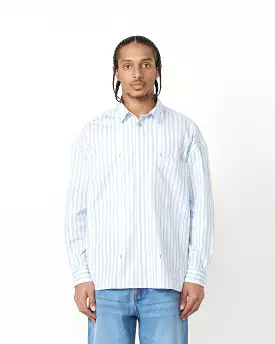 La Chemise Manches Longue Shirt in Blue Stripe