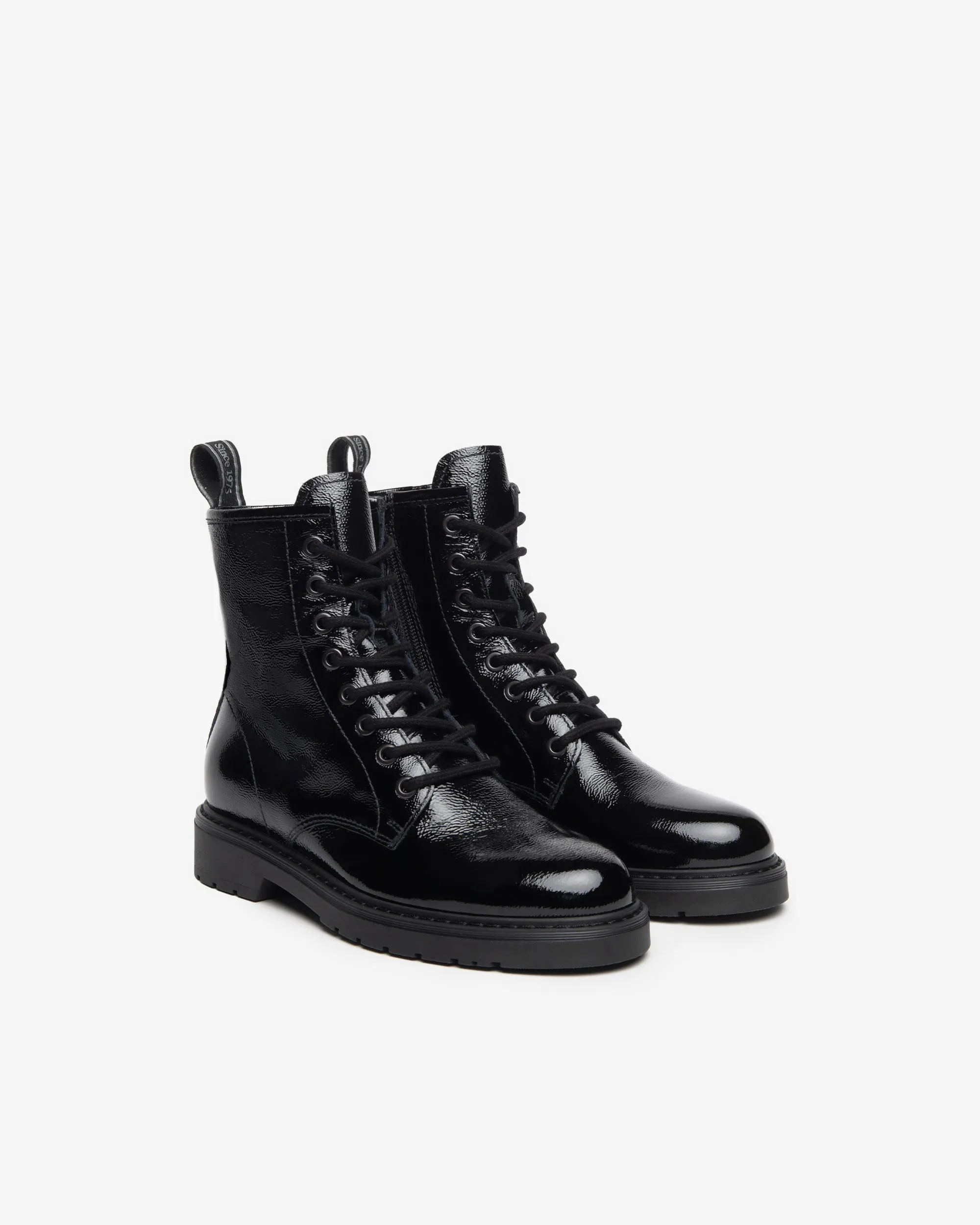 LACE UP BOOT BLACK PATENT - NEROGIARDINI