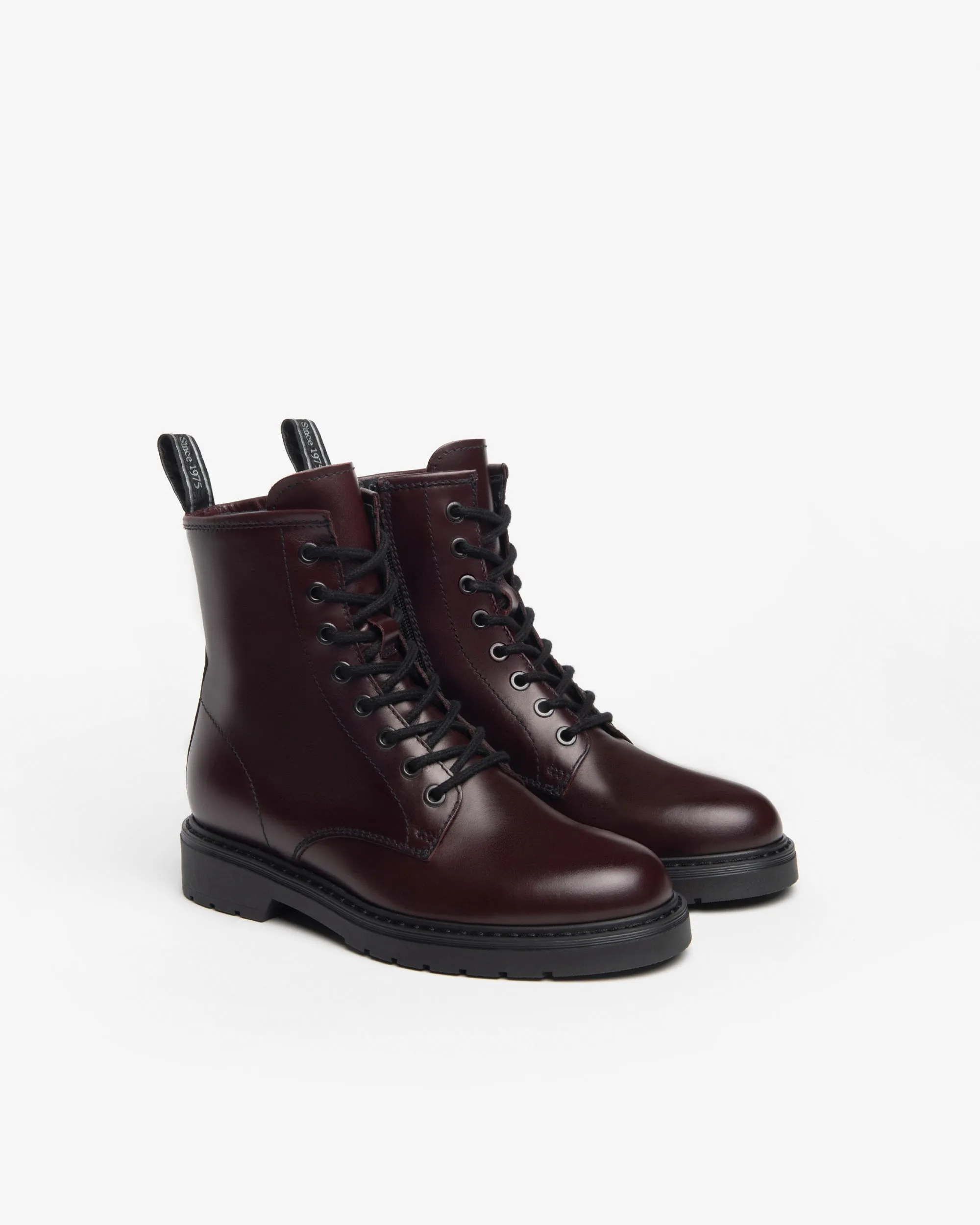 LACE UP BOOT BURGUNDY - NEROGIARDINI