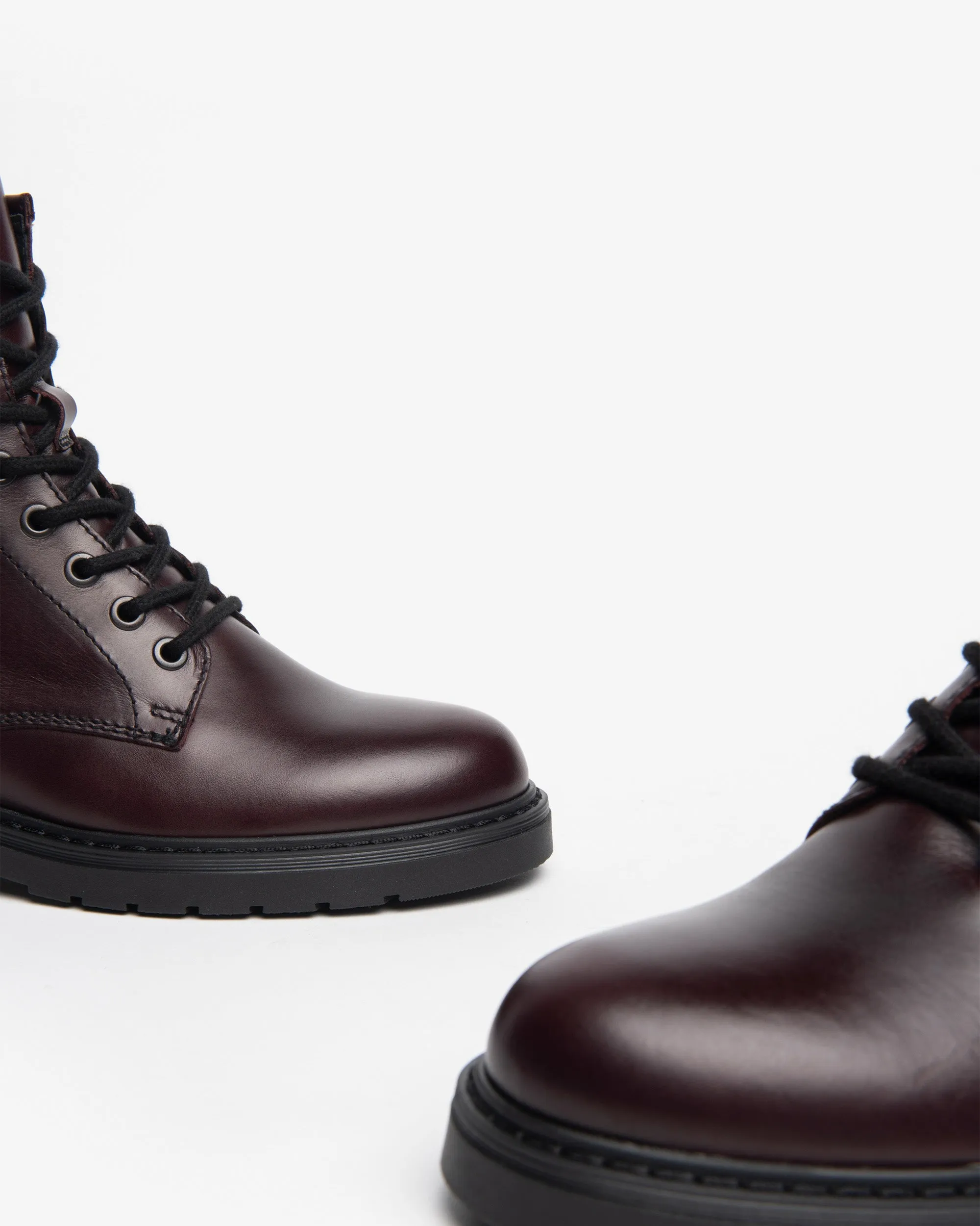 LACE UP BOOT BURGUNDY - NEROGIARDINI