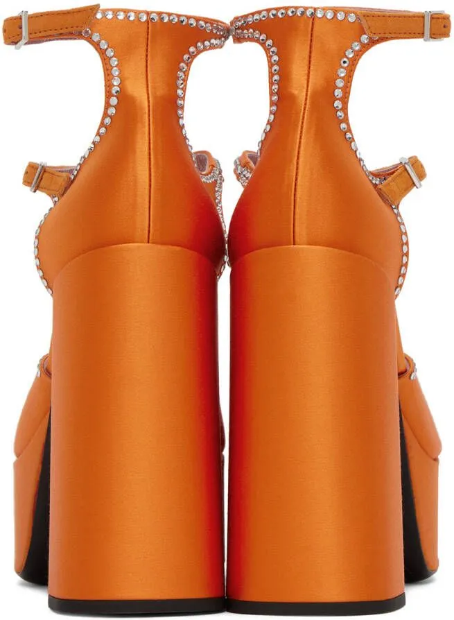 Les Petits Joueurs Orange Sole Jane Heels