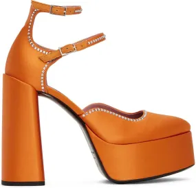 Les Petits Joueurs Orange Sole Jane Heels