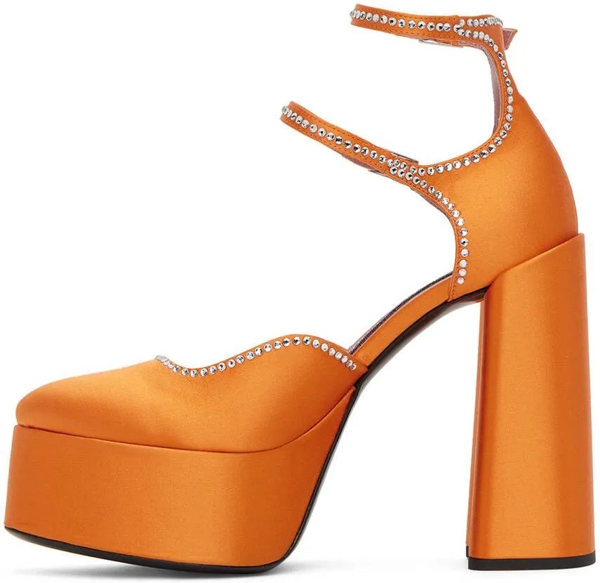 Les Petits Joueurs Orange Sole Jane Heels