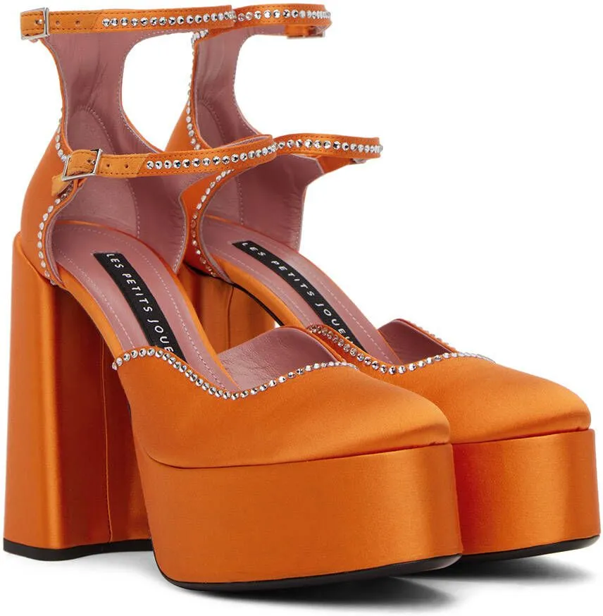 Les Petits Joueurs Orange Sole Jane Heels