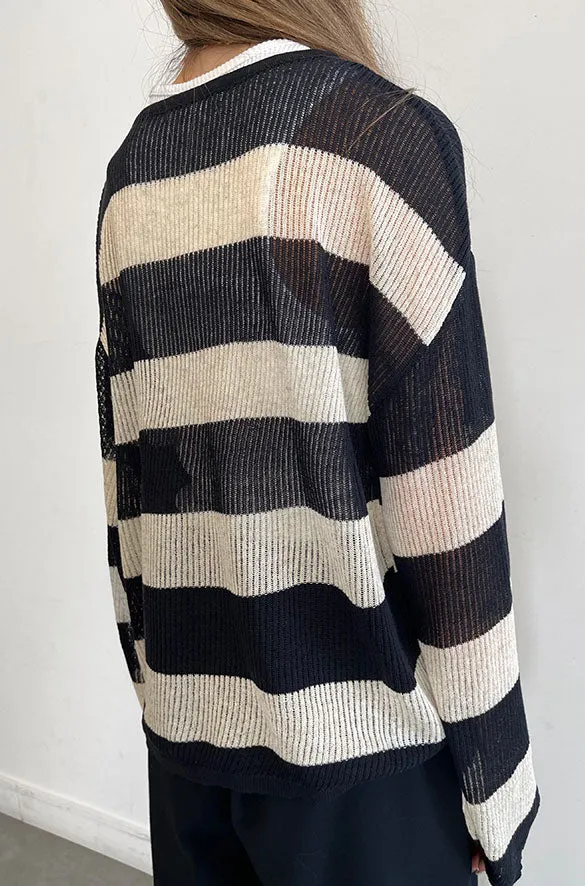 LIGHT SWEATER WITH STRIPES