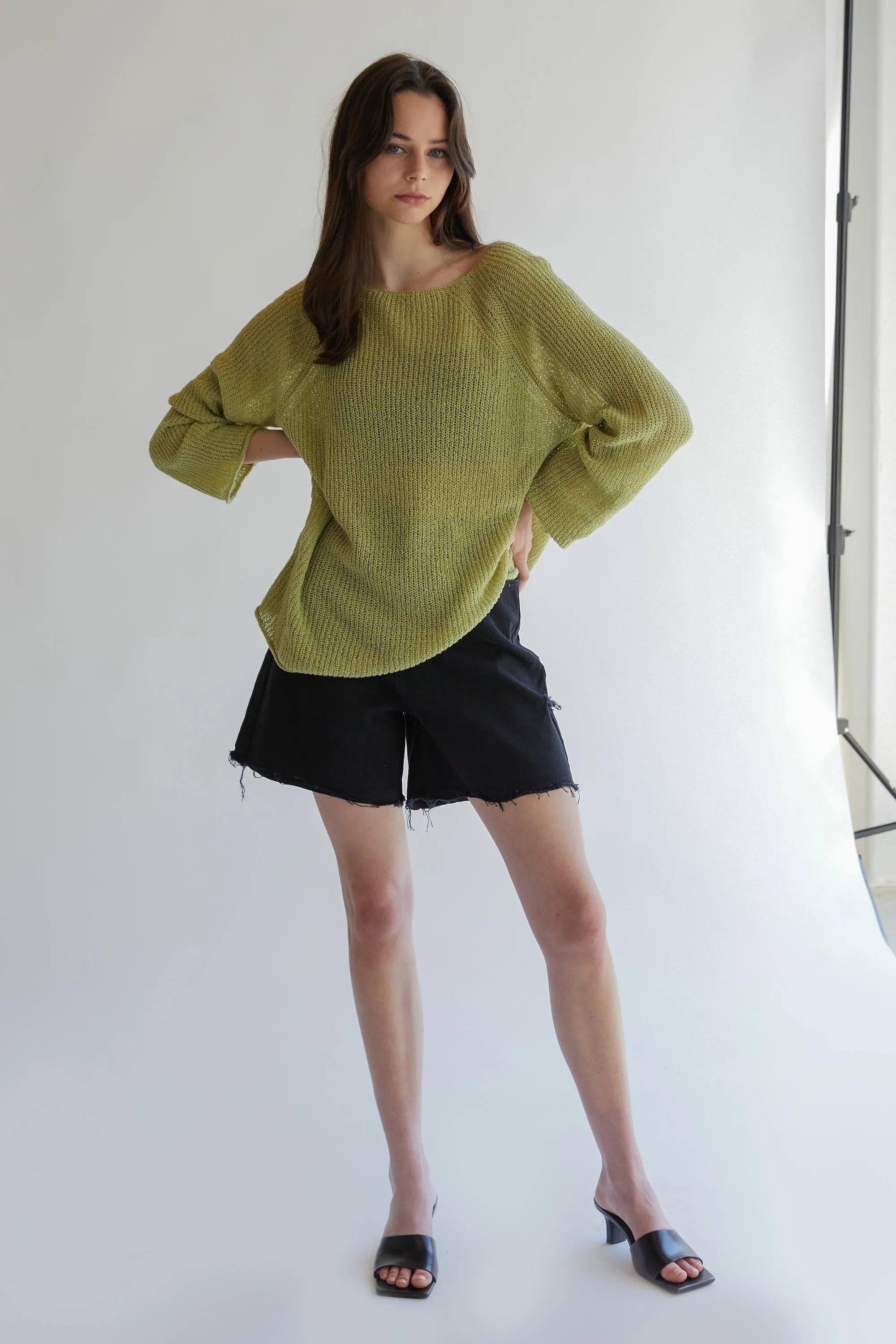 LIGHTWEIGHT RIB-KNIT SWEATER