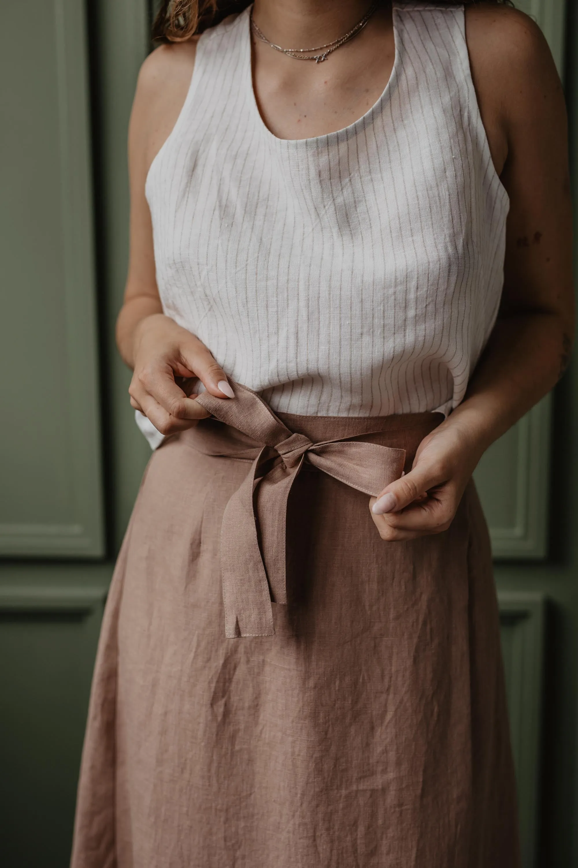 Linen wrap skirt IRIS