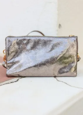 Liz Custom Collection Crossbody Bag Shimmer Gunmetal