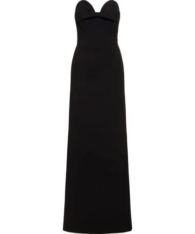 Magda Butrym Strapless Wool Blend Long Dress