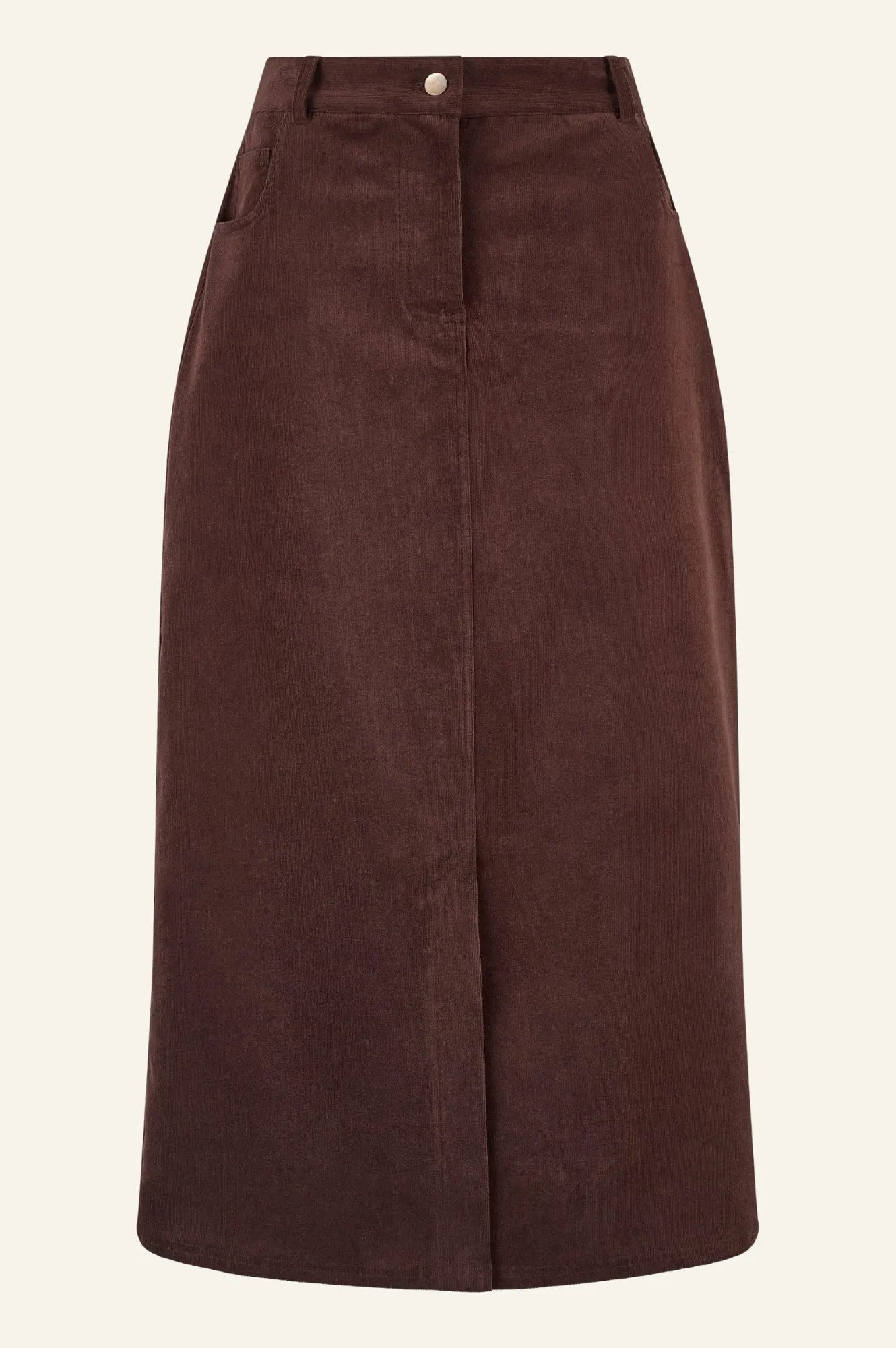 Mallory Corduroy Skirt | Chocolate