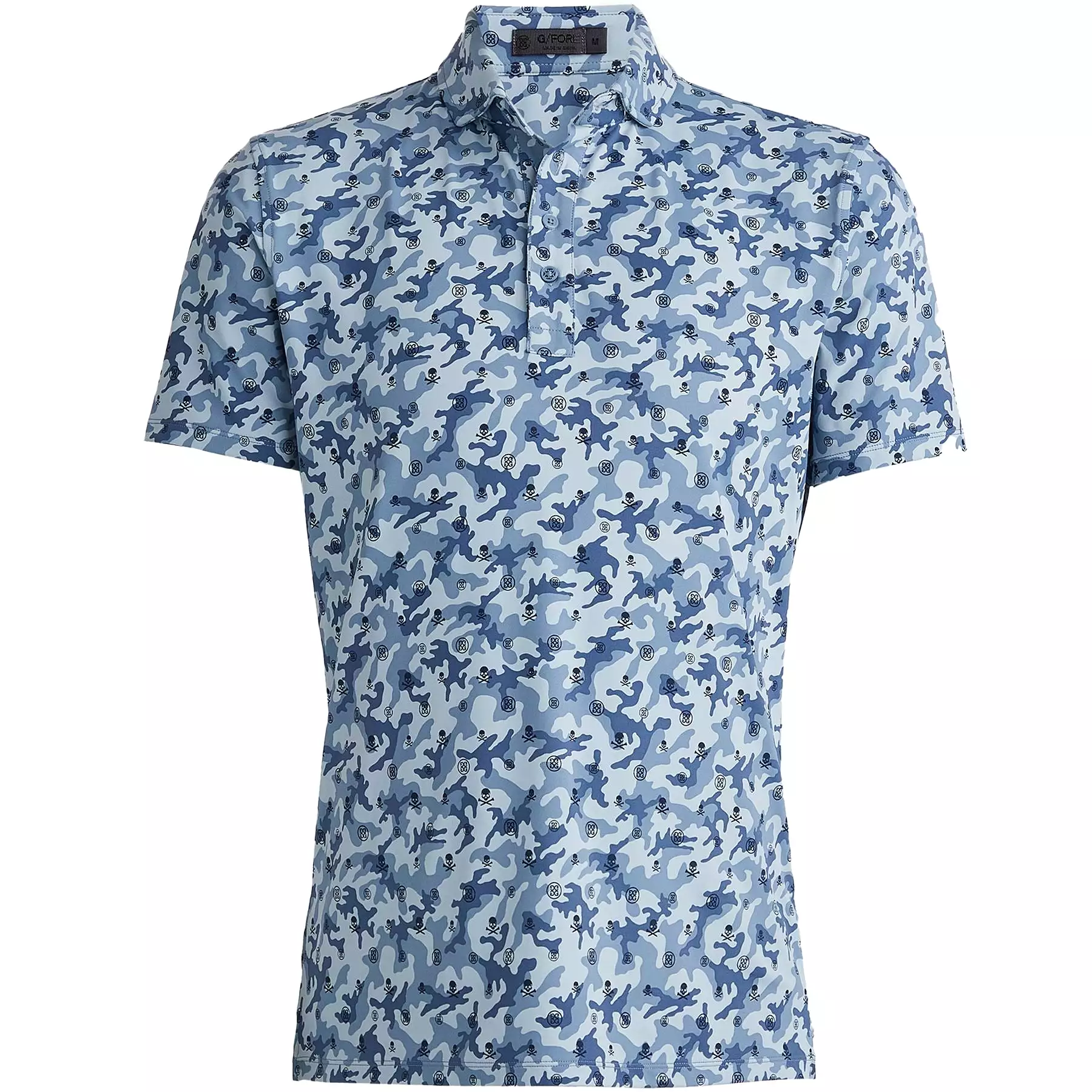 Mapped Icon Camo Tech Jersey Polo Fjord - AW23