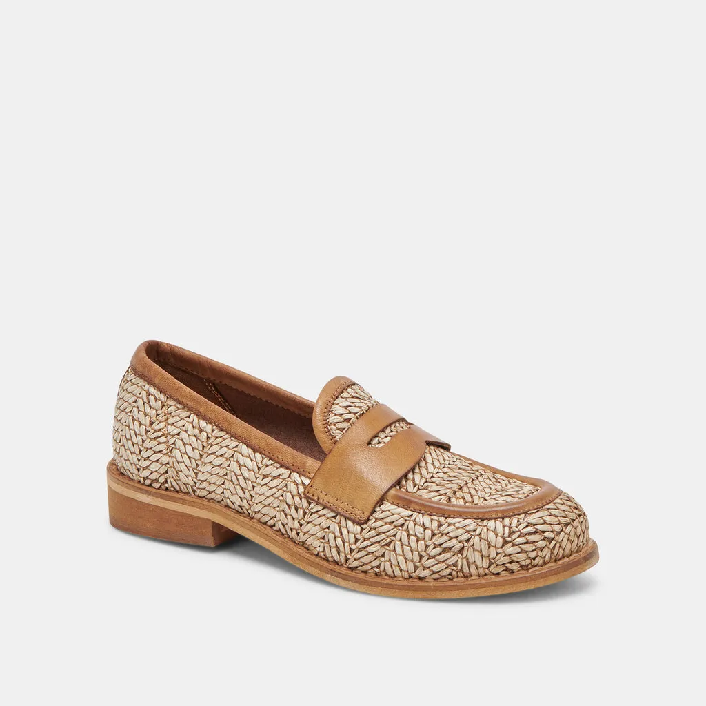 MARINA LOAFERS BROWN MULTI RAFFIA– Dolce Vita 6967323820098