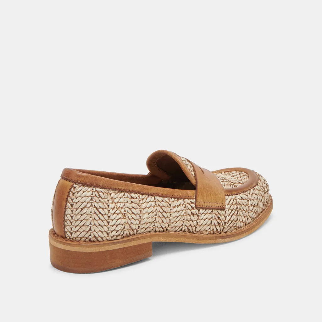 MARINA LOAFERS BROWN MULTI RAFFIA– Dolce Vita 6967323820098