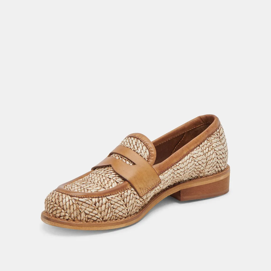 MARINA LOAFERS BROWN MULTI RAFFIA– Dolce Vita 6967323820098