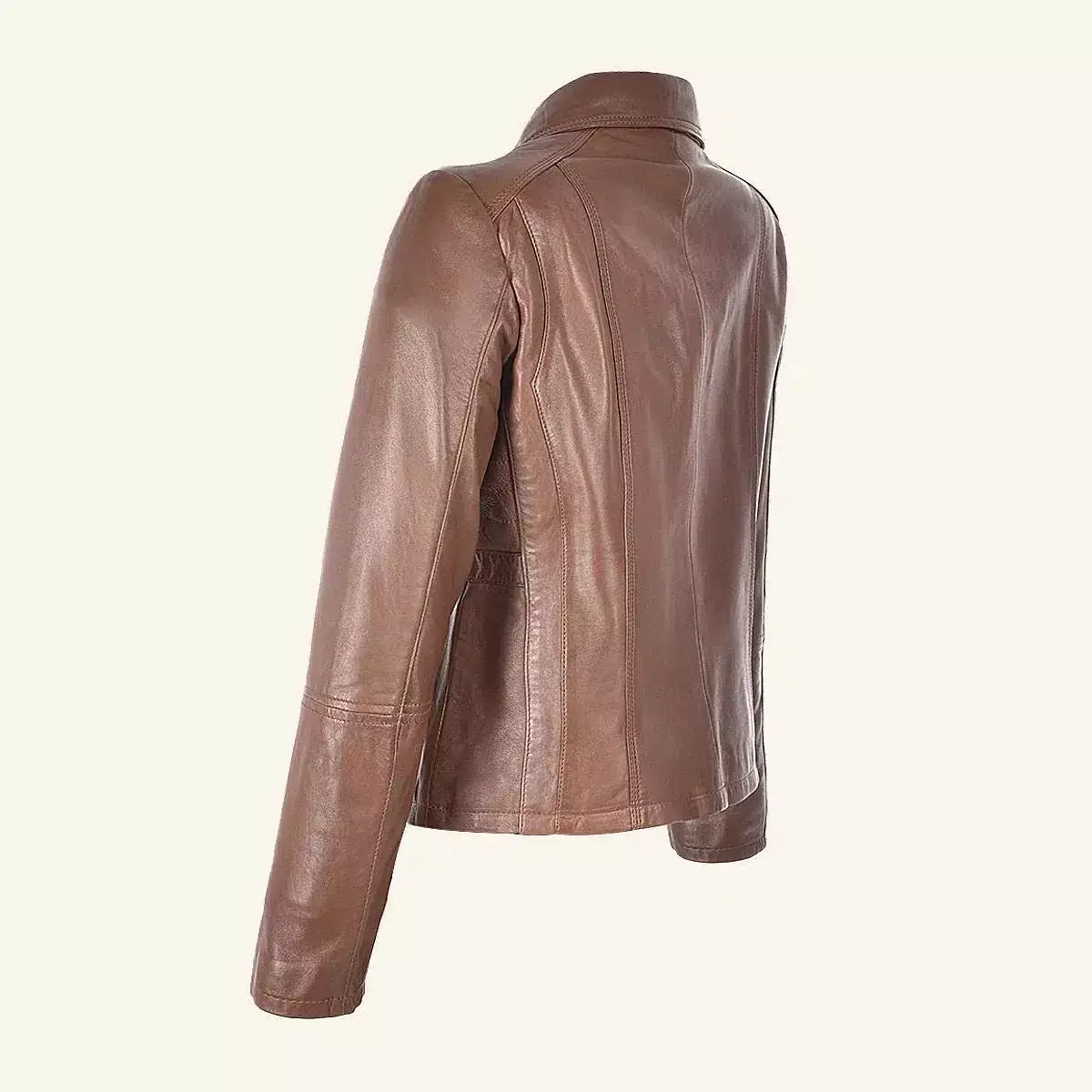 MCMP004 - Cuadra brown dress casual fashion sheepskin leather jacket for women