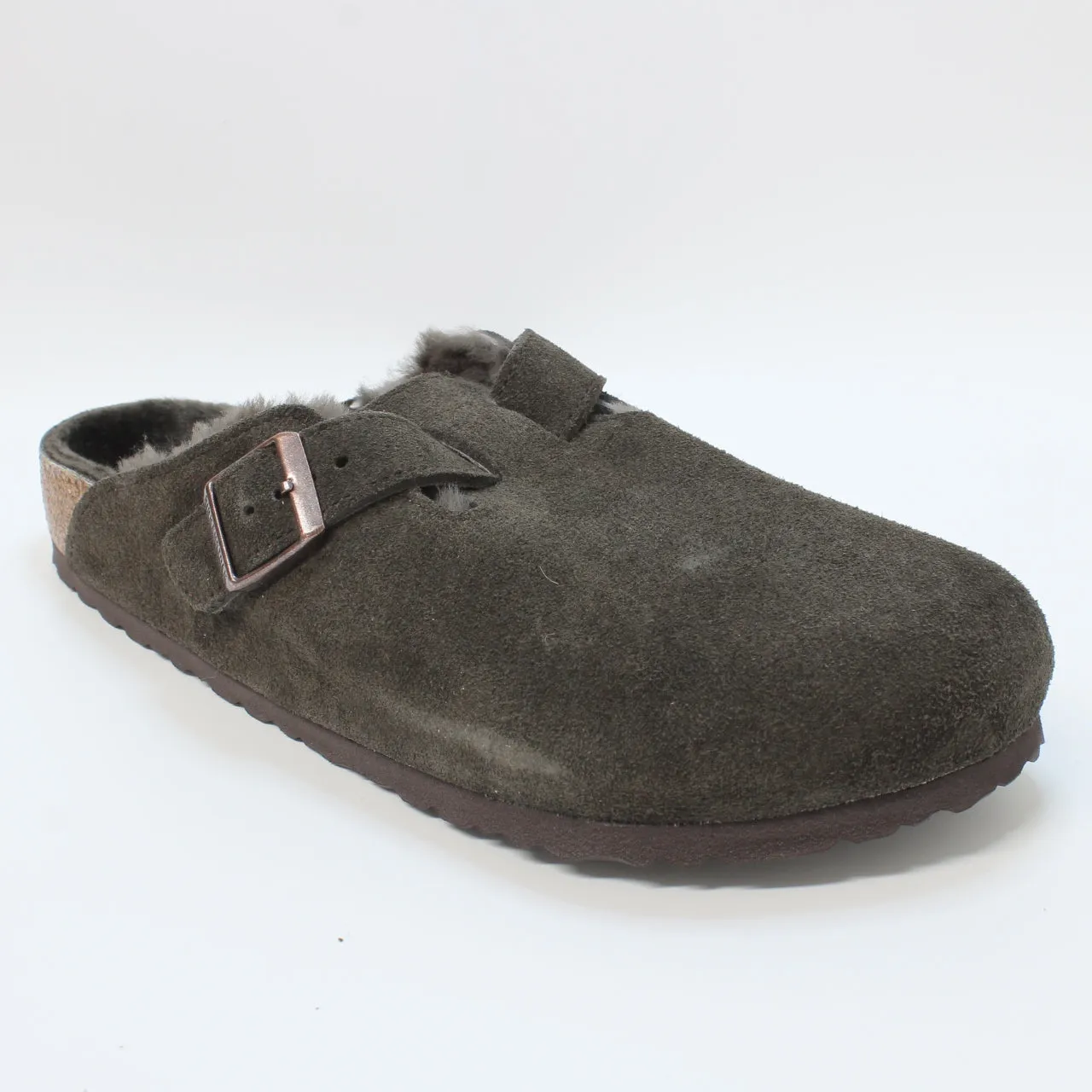 Mens Birkenstock Boston Shearling Clogs Mocca