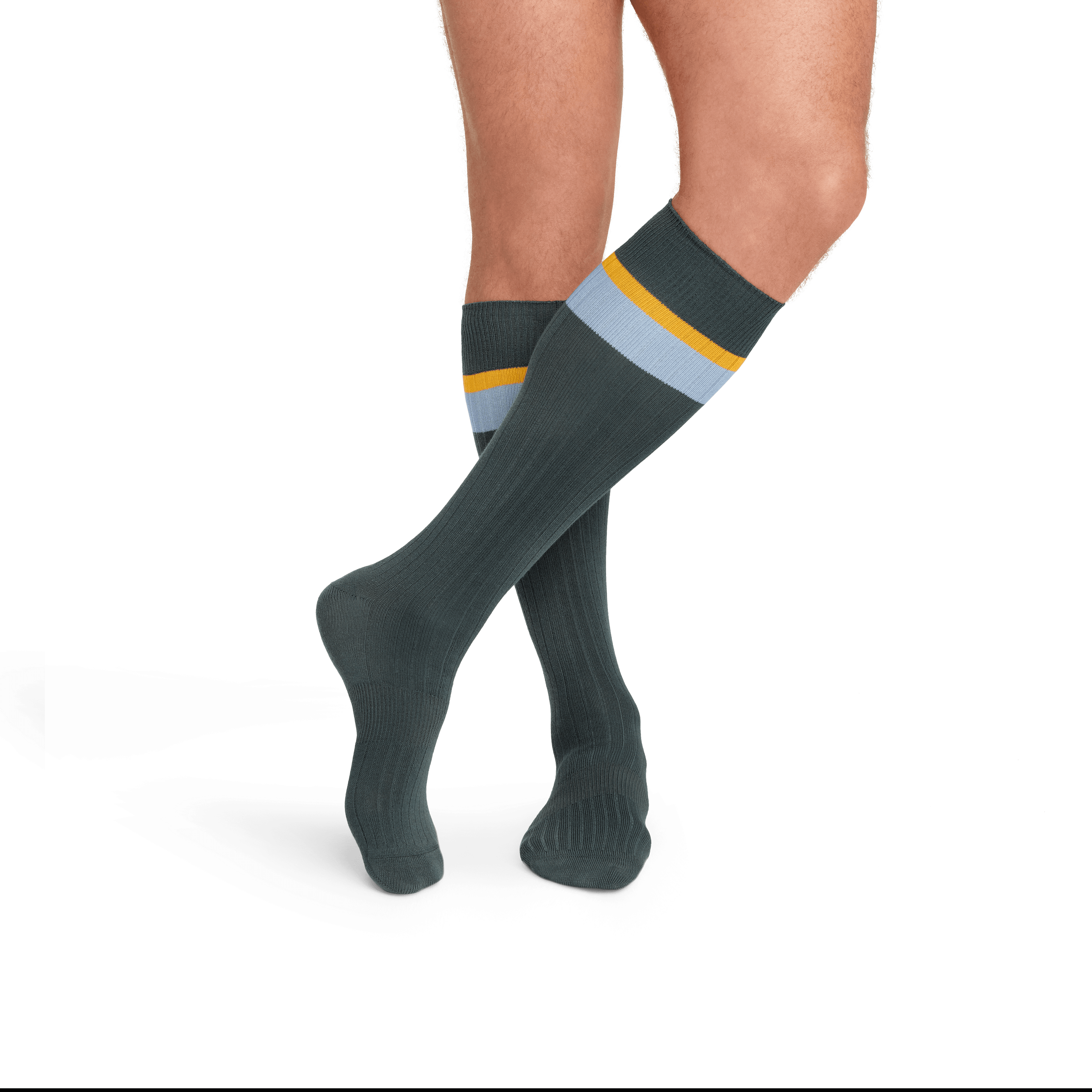 Men's Ribbed Dress Over the Calf Sock 4-Pack