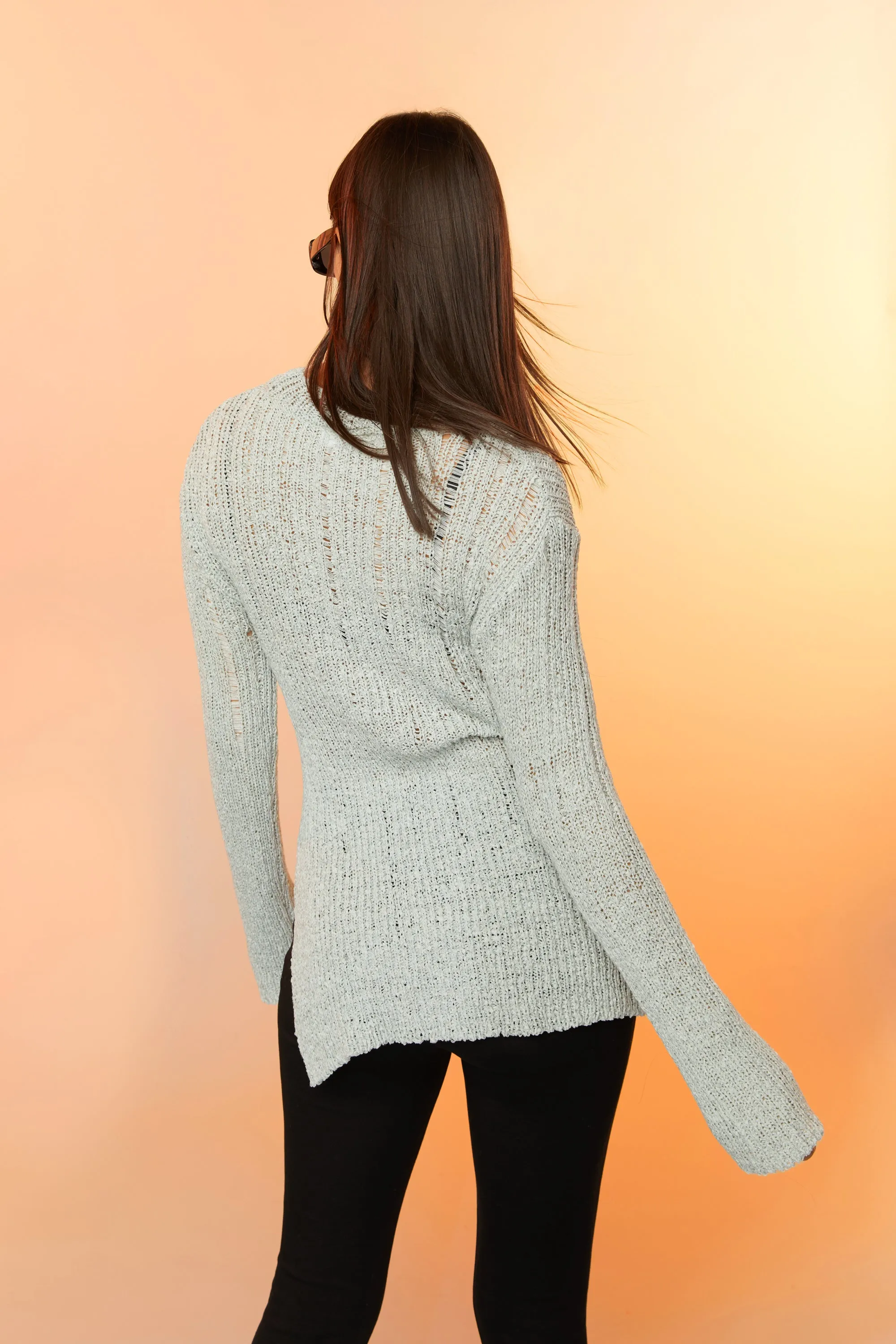 MESH KNIT SWEATER