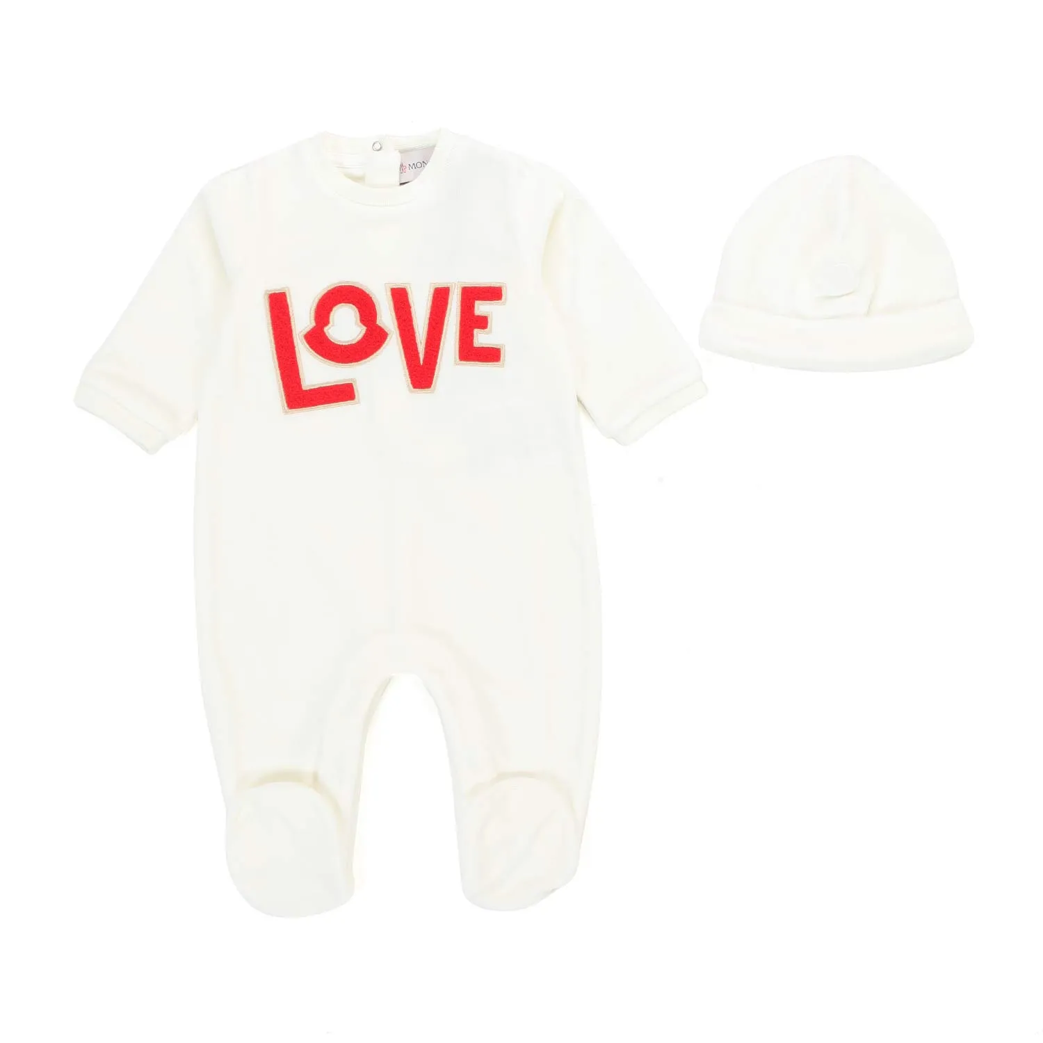 Moncler Romper And Hat Set For Baby 01