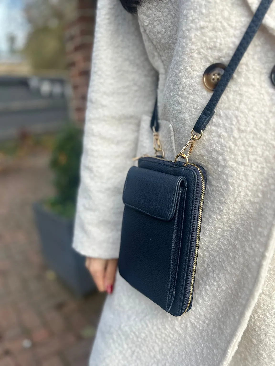 Navy Crossbody Phone Purse