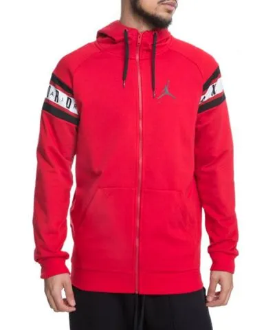 Nike Jordan Jumpman Air Basketball Full Zip Hoodie Red/Black AR2248-687 Men's