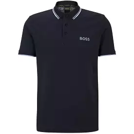 Paddy Pro Cotton Jersey Regular Fit Polo Dark Blue - W23