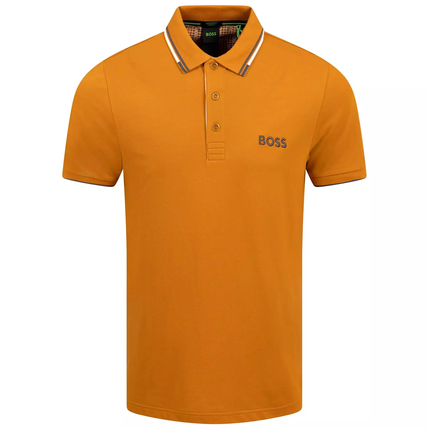 Paddy Pro Cotton Jersey Regular Fit Polo Dark Yellow - W23