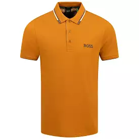 Paddy Pro Cotton Jersey Regular Fit Polo Dark Yellow - W23