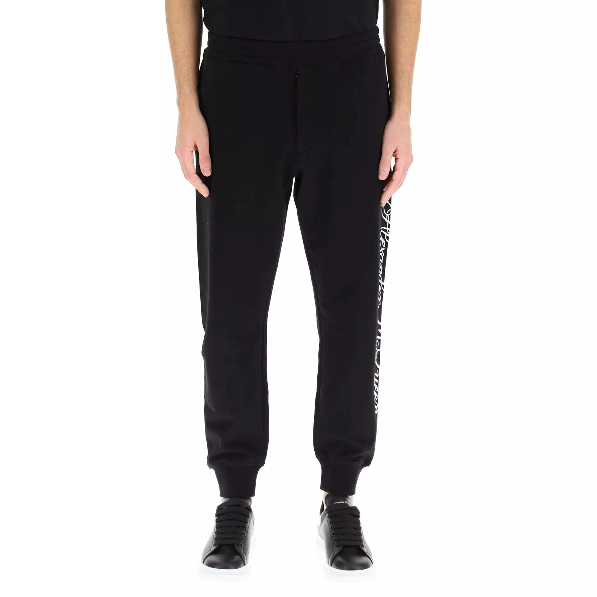 Pantaloni in cotone con logo Alexander Mcqueen