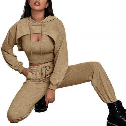 Pants Set Solid Color Woman Clothing Sports Tracksuit for Women