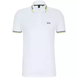 Paul Curved Cotton Jersey Slim Fit Polo Natural White - W23