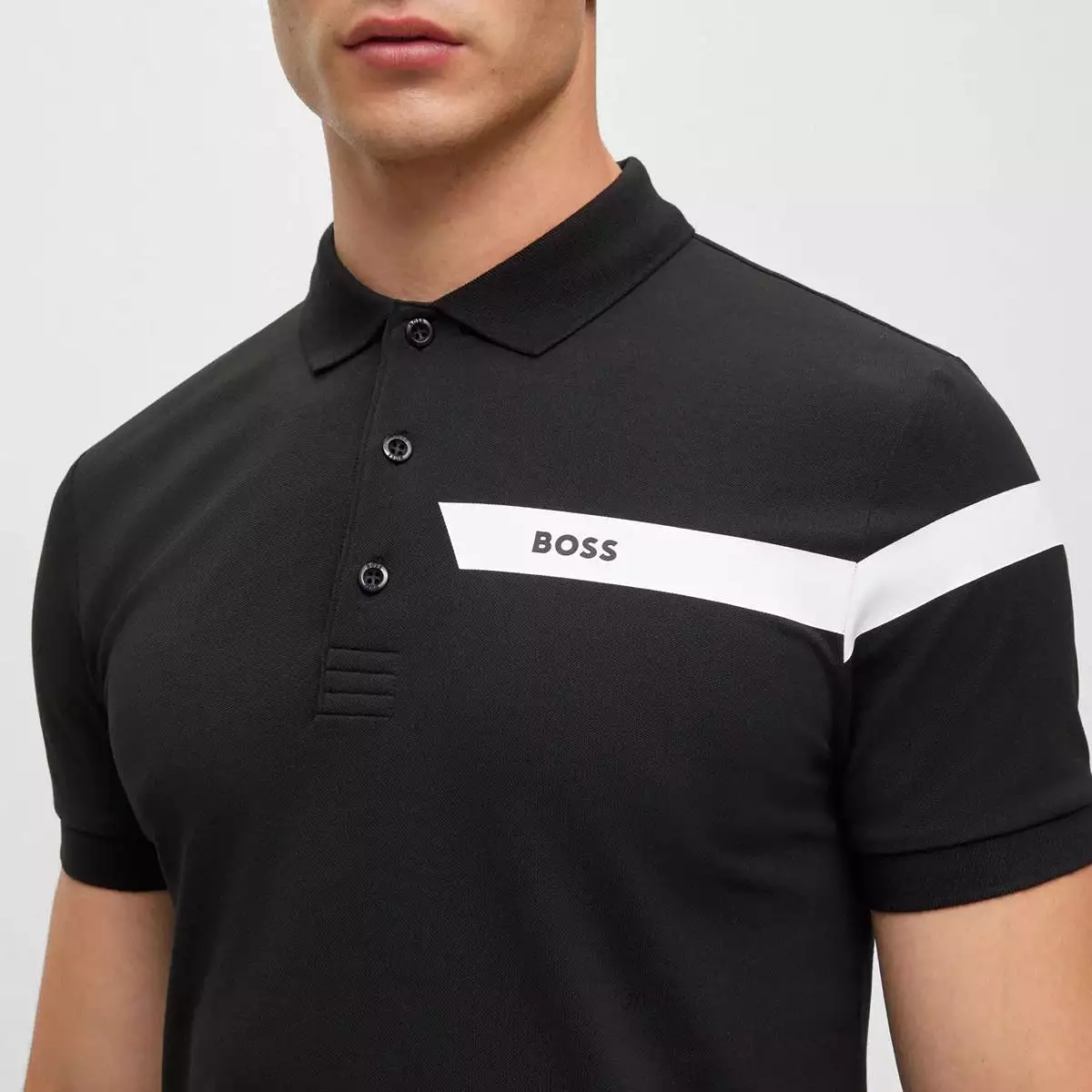 Paule Cotton Jersey Slim Fit Polo Black - W23