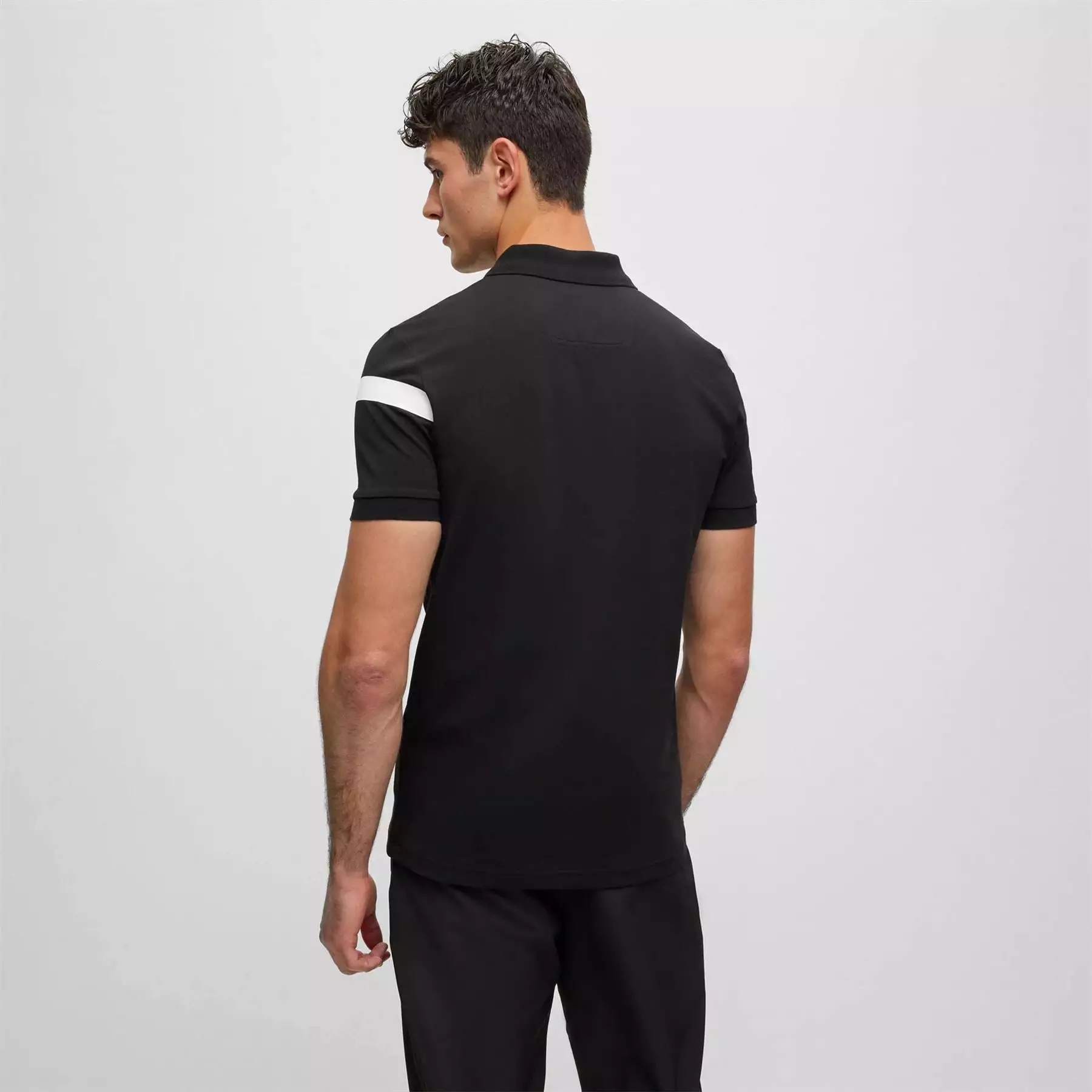 Paule Cotton Jersey Slim Fit Polo Black - W23