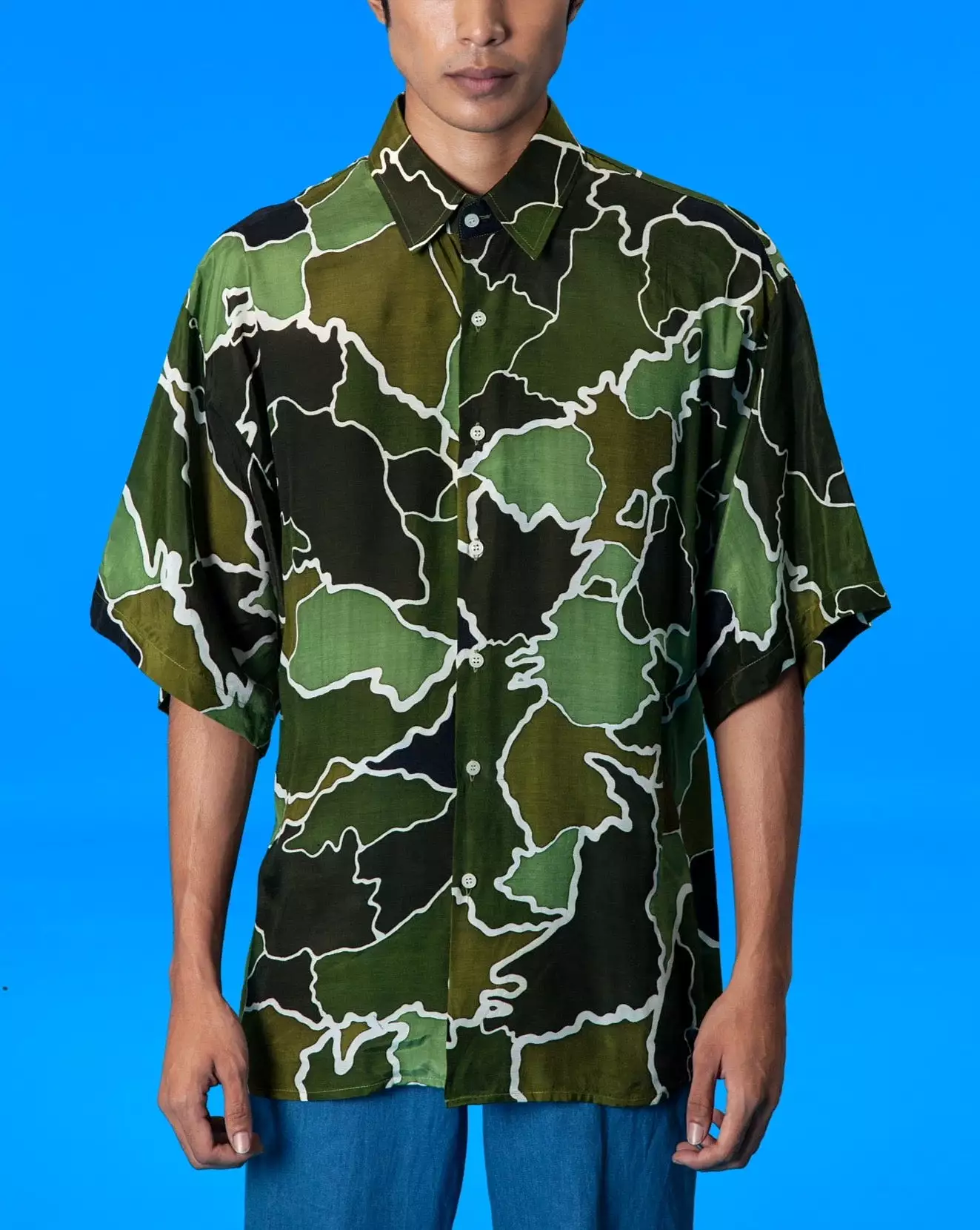 Peta Batik Mahkota Shirt (Army)