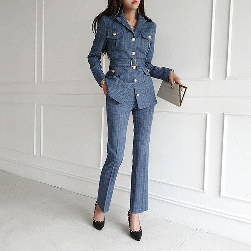 Pinstripe Women Pantsuits