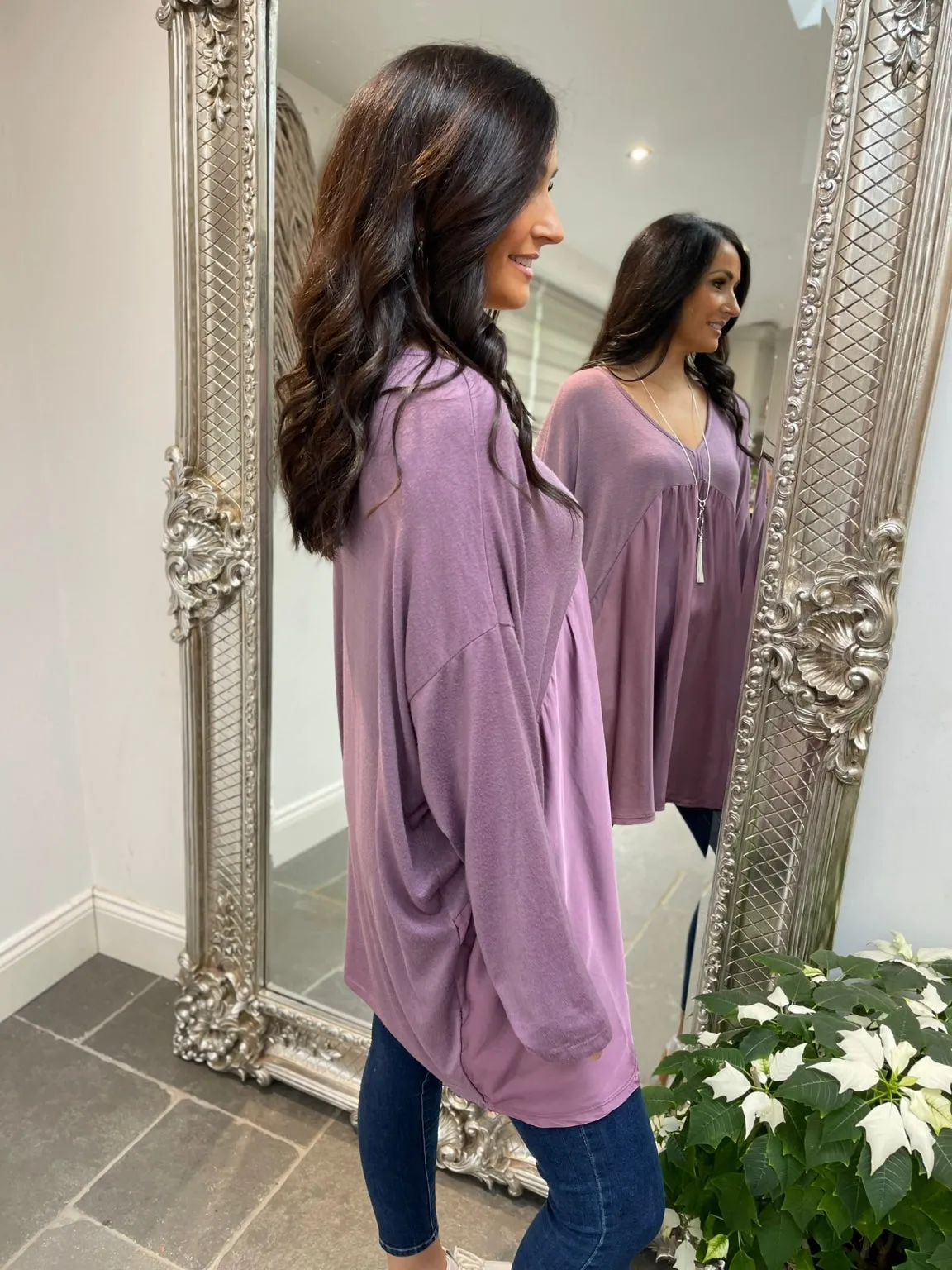 Plain Silk Front Top Britt