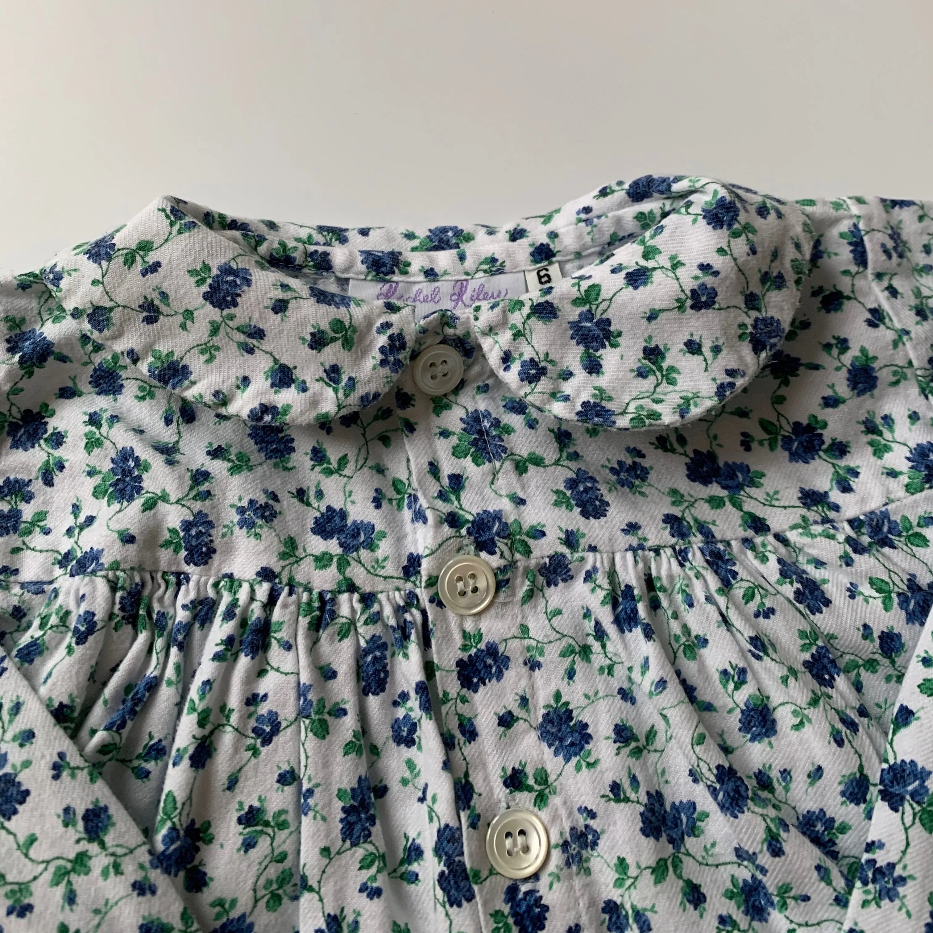 Rachel Riley Blue Floral Romper: 6 Months