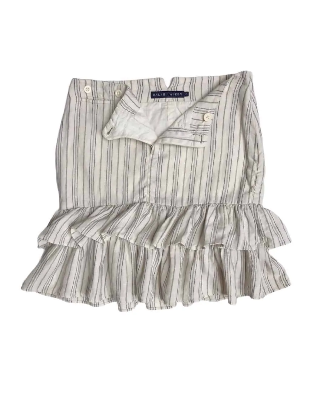 Ralph Lauren vintage skirt with white ruffle, low rise – Small