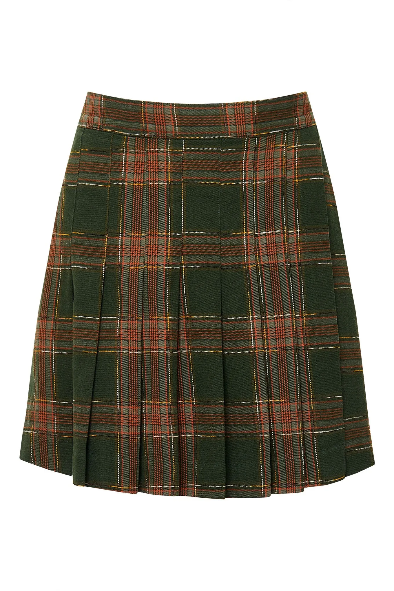 RARA Checked Flannel Skirt - Green