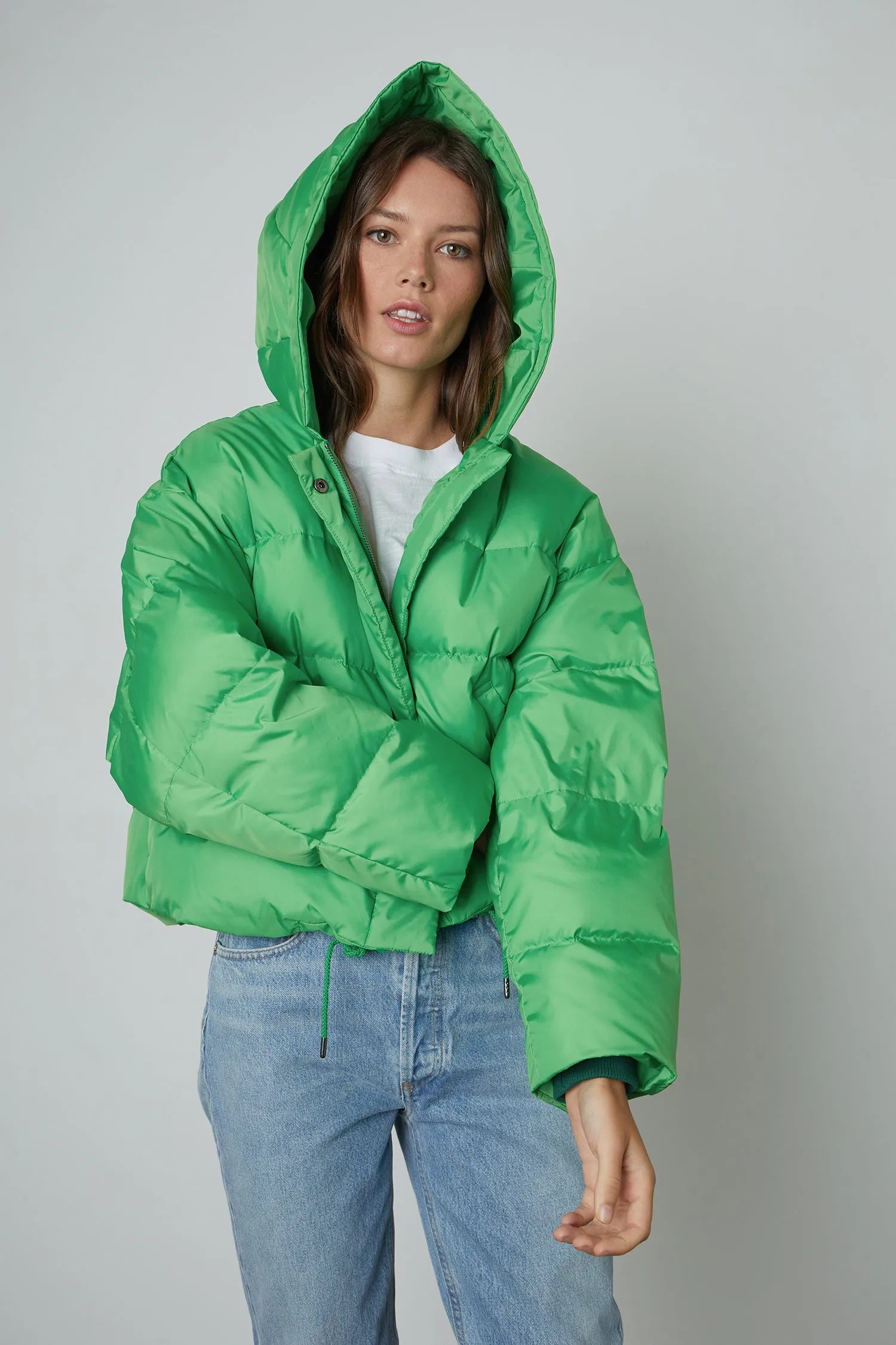 RAYLIN PUFFER JACKET IN GREEN