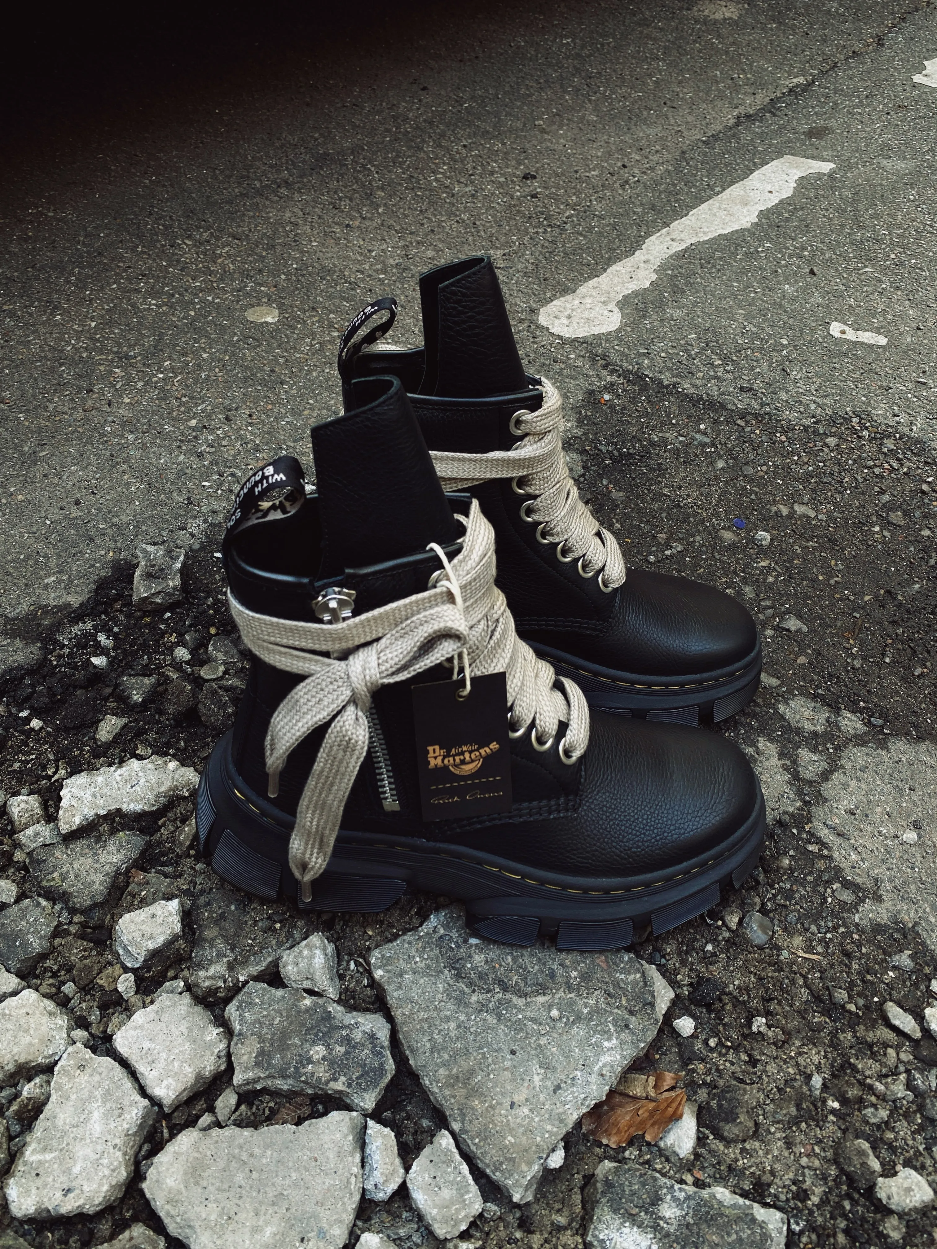 Rick Owens x Dr. Martens DMXL Jumbo Lace Boot - Black