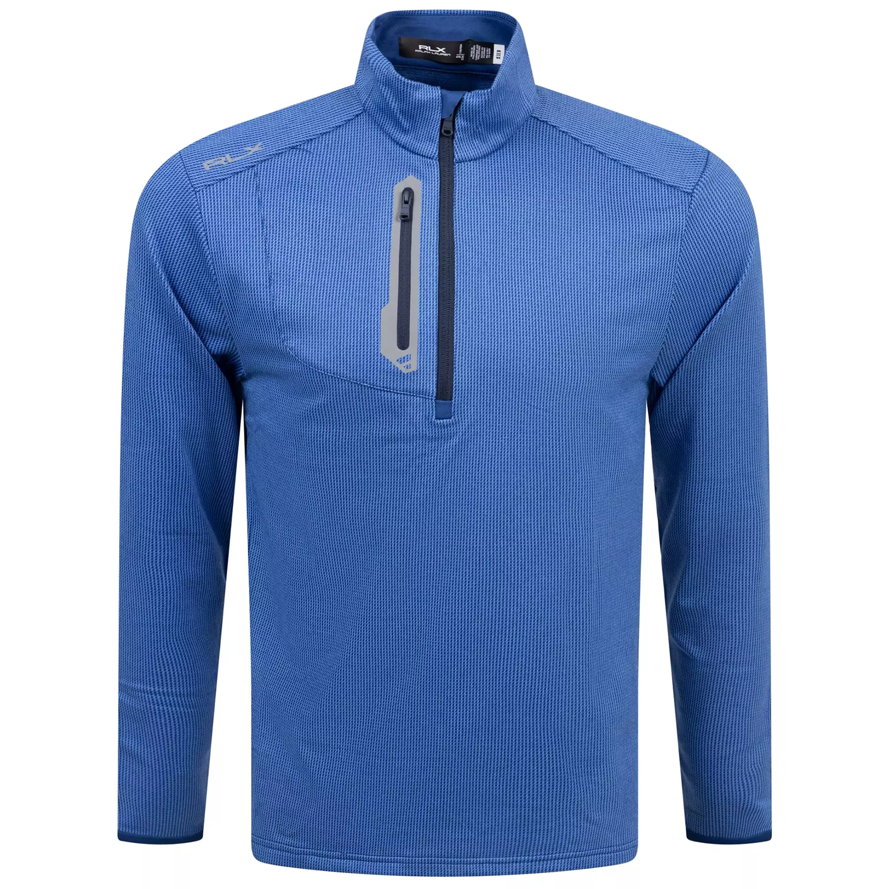 RLX Classic Fit Stretch Jersey Half Zip Mid Layer Royal Blue - SS24