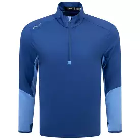 RLX Standard Fit Half Zip Stretch Jersey Mid Layer Royal Blue - SS24