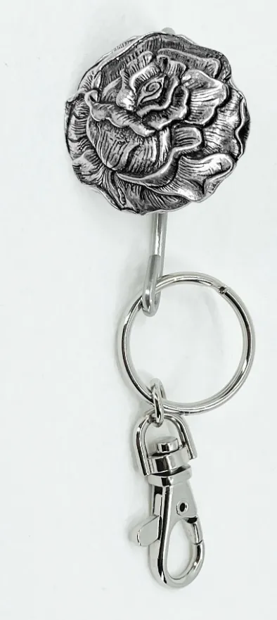 Rose Key Ring Purse Hook