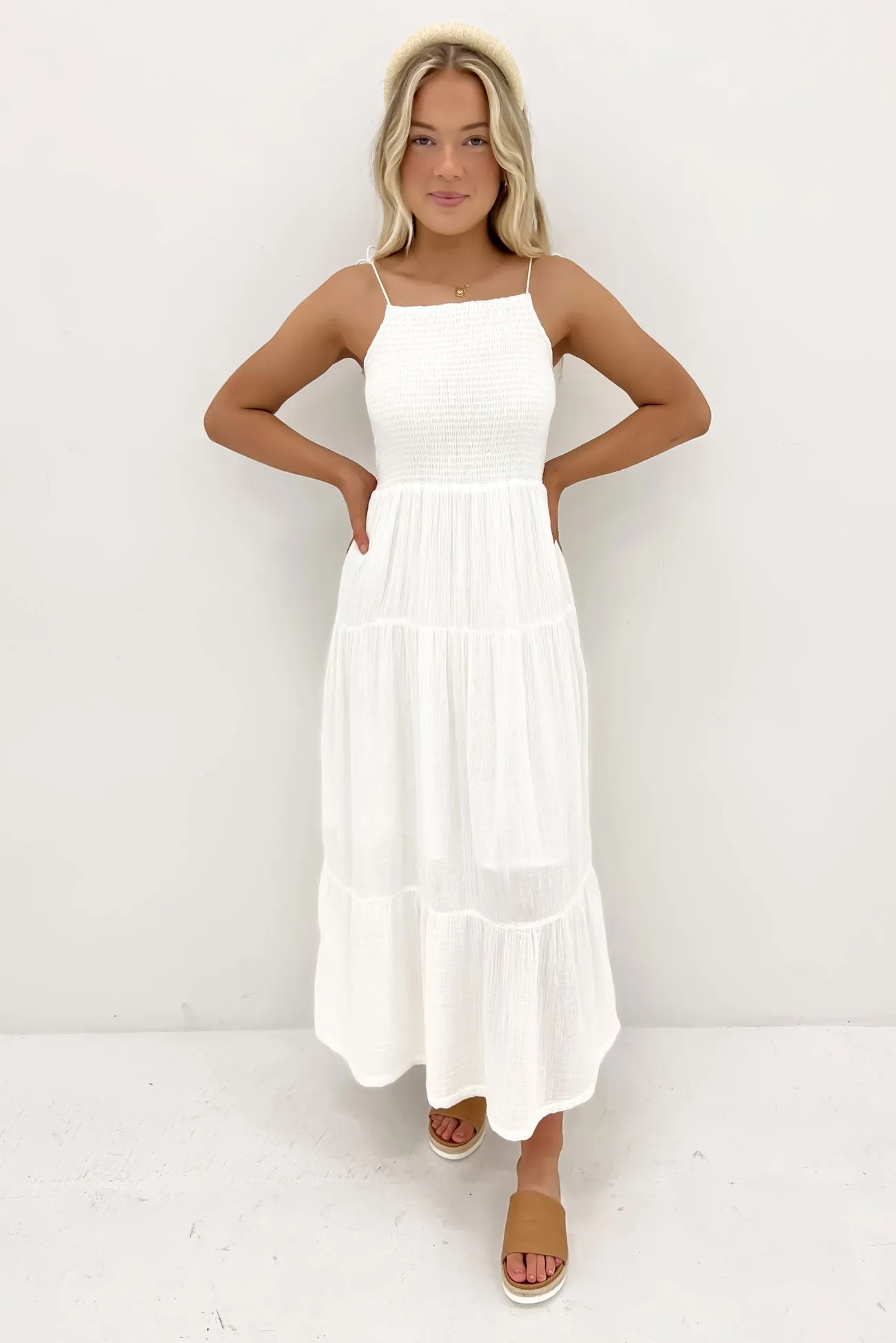 Rowie Maxi Dress Vintage White