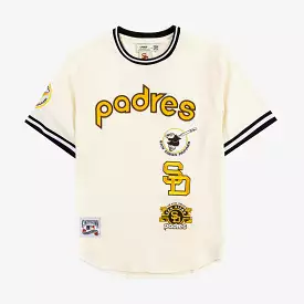 San Diego Padres Retro Classic Mens Short Sleeve Shirt (Beige)