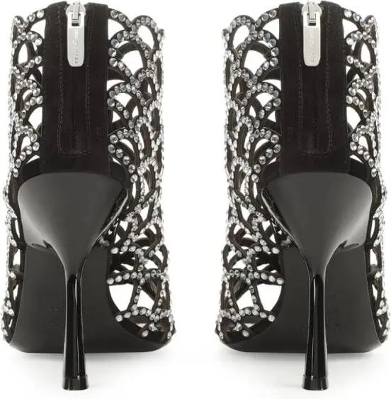 Sergio Rossi sr Mermaid 100mm rhinestone-embellished sandals Black